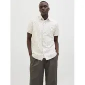 Jack & jones Jprblasummer Print S/S Shirt Sn - Cream - XS