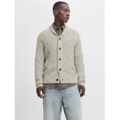 Jack & Jones Jjpaul Knit Shawl Cardigan - Cream - L