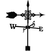 Melitt Exquisite Metal Weather Vane Ornament Metal Weathervane with Ornament