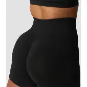ICANIWILL Smooth Seamless Midi Shorts W - Black - XS