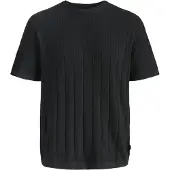 Jack & Jones Jjebradley Knit Tee Ss Ln - Black - XL