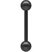 Wildcat Barbell - lävistyskoru - 1,6 mm, 35,0 mm, 4,0 mm, Musta metalli