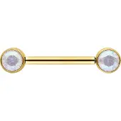 Wildcat Muse Barbell - nännikoru - 16,0 mm, Kultainen metalli, Aurora Boreale
