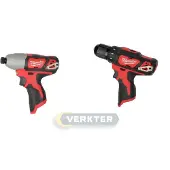 Milwaukee Työkalusarja M12 BPP3A; 12 V; 2x2,0 Ah akku