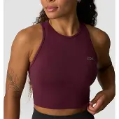 ICANIWILL Define Seamless Cropped Tank Top Dark Mahogany
