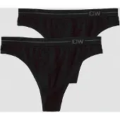 ICANIWILL Everyday Seamless Thong 2-pack Black