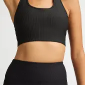 Röhnisch Ribbed R Sportsbra - Black - XS