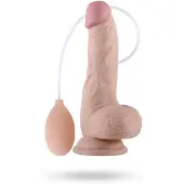 Lovetoy realistinen ejakuloiva dildo imukupilla 20 cm Ihonvärinen