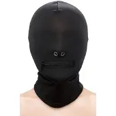 NSNovelties Zippered Mouth Hood Black