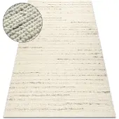 Rugsx Alfombra NEPAL 2100 blanco / naturales gris - lana, de doble cara 140x190 cm