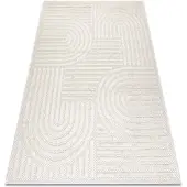 Rugsx Sisal "santo" matto 160x220 cm, valkoinen, geometrisella kuviolla