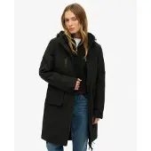 Superdry for woman. W5011989A Longline Parka black (S), Casual, Polyester