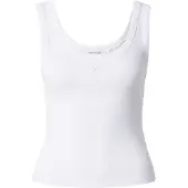 GUESS for woman. W6YP51K4539 White logo tank top (L), Casual, Cotton, Sleeveless / Straps