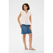Kaffe Kavalerie Top - Cream - 44