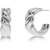 Edblad Twist Hoops L Silver korvakorut 127940
