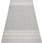 Rugsx Alfombra sisal FLAT 48829637 espina de pescado gris 140x200 cm