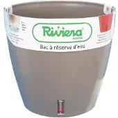 Riviera Itsesälyttävä Kukkaruukku Riviera Vedenvarjolla - Taupe Polypropeeni, Pyöreä Ø 36 x 33 cm