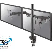 NeoMounts 10-32" x2 Monitor Desk Mount, näyttövarsi pöydälle kahdelle näytölle, musta