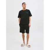 Jack & jones Lyhyt pyjama 'JACEVEREST' musta / valkoinen