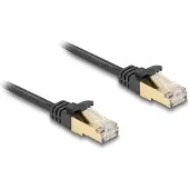 DeLOCK 80329, 7,5 m, Cat6a, S/FTP (S-STP), RJ-45, RJ-45, Musta