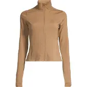 Casall Women's Soft Touch Zip Jacket Light Khaki Pitkähihaiset urheilupaidat XL