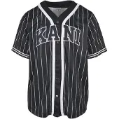 Karl kani Varsity Striped Baseball Lyhythihainen V-aukkoinen T-paita