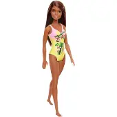 Barbie - Beach Doll - Dark Haired w. Yellow Flowers (GHW39)