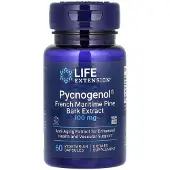 Life Extension , Pysyvä Pycnogeenoli, Ranskan merenrannan mäntykangaspuitte, 100 mg, 60 kasvissyöjäkapsulia