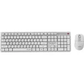 Gembird KBS-WMS-01-W-CYRL Silent Key Pro Business langaton pöytäsetti, valkoinen, RU-asettelu