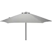 Progarden Puutarhapäivänvarjo 230 cm, vaaleanharmaa, UV-kestävä polyesteri, teräsrunko