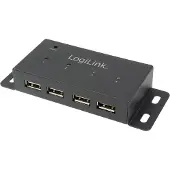 Logilink UA0141A, USB 2.0, 480 Mbit/s, Musta, Metalli, 1 m, RoHS