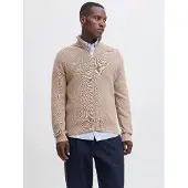 Jack & jones Neuletakki 'JPRBLAMILANO STITCH' beigenharmaa