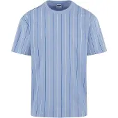 Urban Classics Printed Pinstripe T-Paita sininen, XL