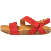 El naturalista unisex. 257911481005_008 Leather Sandals N5791 Balance red (44), Flat, Velcro, Casual