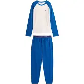 Tommy Hilfiger Underwear Pitkä pyjama sininen / valkoinen