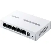 Asus ExpertWiFi EBP15, 5-porttinen GbE hallittava PoE+ kytkin, 4x PoE+ 60W, valkoinen