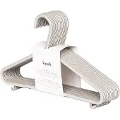 3 Sprouts Wheat Straw Hanger (Set Of 15), Gray - White - 29.21X0.64X18CM