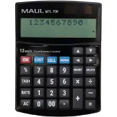 MAUL MTL 700, Työpöytä, Näyttölaskin, 12 lukua, Akku, Musta (7269190)