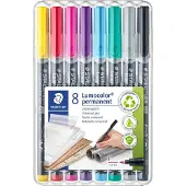 Staedtler Lumocolor Permanent F 8 Kpl (318 Wp8-2) Tussi 0.6 Mm