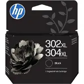 HP – Alkuperäinen musta 302XL/304XL -mustepatruuna, Korkea (XL) värintuotto, Musta, 1 kpl, 300 sivua, Kertapakkaus (B7RT9AE)