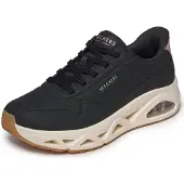 SKECHERS for woman. 190113 Slip-ins Uno Glide Step Glide Glide On Air black slippers (38), Flat, Laces, Casual