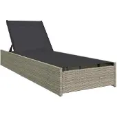 vidaXL Aurinkotuoli hiekanvärinen 60x200x27 cm, polyrottinki