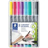 Staedtler Lumocolor 317 WP4-8 Medium 0,8-1 mm med 8 stk. ass. farver