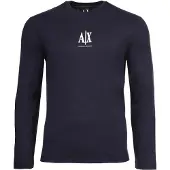 Armani Exchange for man. XM000364AF12308UB101 Long sleeve navy t-shirt (S), Casual, Cotton