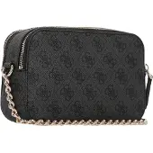 GUESS Olkalaukku 'NOELLE II CROSSBODY CAMERA' tummanharmaa / musta