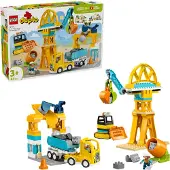 LEGO DUPLO - Työmaa Ajoneuvoilla 10476 - 3-in-1 - 84 Osaa - - OneSize - Palikat