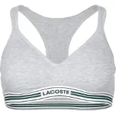 Lacoste Padded Stretch Jersey Logo Bralette - Grey - M