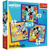 Trefl DISNEY Palapelisetti 3 in 1, Mikki Hiiri