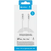 Sandberg USB-C - Lightning -kaapeli, 2m, valkoinen