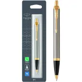 Parker IM Brushed Metal, Kuulakärkikynä klikkausmekanismilla, Sininen, 1 kpl, Keskikokoinen (1975559)